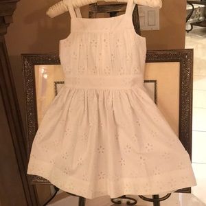 GirlsWhite Eyelet Dress by Oscar De la Renta
